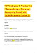 TCFP Instructor 1 Comprehensive Questions &lpar;Frequently Tested&rpar; with Verified Answers Graded A  Package Deal