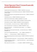 Water Operator Class C License Exam with precise detailed answers&period;