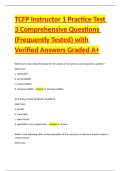 TCFP Instructor 1 Practice Test 3 Comprehensive Questions &lpar;Frequently Tested&rpar; with Verified Answers Graded A&plus;