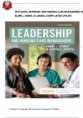 Test Bank Leadership And Nursing Care Management 7th Edition By Diane Huber M&period; Lindell Joseph