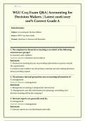 WGU C213 Exam Guide &vert; Accounting for Decision Makers &vert; Latest 2026&sol;2027 Q&A &vert; 100&percnt; Correct Grade A