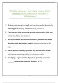 TCFP Fire Instructor Level I Exam 2025&ndash;2026 &ndash; Complete Questions and 100&percnt; Correct Answers &lpar;Grade A Study Resource&rpar;