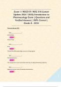 Exam 1&colon; NSG318 &sol; NSG 318 &lpar;Latest Update 2024 &sol; 2025&rpar; Introduction to Pharmacology Exam &vert; Questions and Verified Answers &vert; 100&percnt; Correct &vert; Grade A - GCU 