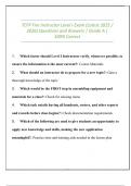 TCFP Fire Instructor Level I Exam 2025&ndash;2026 &ndash; Updated Questions and 100&percnt; Correct Verified Answers &lpar;Grade A Study Material&rpar;