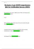 Mechanics Exam NEIEP&vert; Comprehensive Q&A For Certification Success &lpar;2025&rpar;