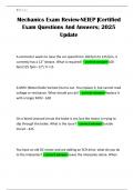 Mechanics Exam Review-NEIEP &vert;Certified Exam Questions And Answers&semi; 2025 Update