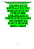 Test Bank for Maternal and Child Health Nursing 9th Edition by Silbert Flagg&comma; All Chapters Newest version &vert; Download A&plus; Free pass&period;