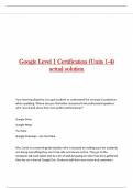 Google Level 1 Certification &lpar;Units 1-4&rpar; actual solution