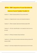 IPMA - HR Competence Exam Questions & Answers Latest Update Graded A&plus;