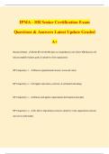 IPMA - HR Senior Certification Exam Questions & Answers Latest Update Graded A&plus;
