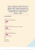Exam 2&colon; NSG318 &sol; NSG 318 &lpar;Latest Update 2025 &sol; 2026&rpar; Introduction to Pharmacology Exam &vert; Questions and Verified Answers &vert; 100&percnt; Correct &vert; Grade A - GCU 