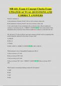 MB 441&colon; Exam 4 Concept Checks Exam  UPDATED ACTUAL QUESTIONS AND  CORRECT ANSWERS