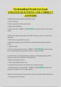 Newfoundland Permit test Exam  UPDATED QUESTIONS AND CORRECT  ANSWERS