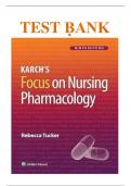 Test Bank - Karch Focus on Nursing Pharmacology 9th Edition by Rebecca Tucker Chapters 1 - 59Test Bank - Karch Focus on Nursing Pharmacology 9th Edition by Rebecca Tucker Chapters 1 - 59 Table of Contents Chapter 01- Introduction to Drugs Chapter 02- Drug