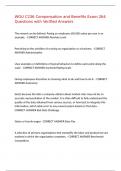 WGU C236 Compensation and Benefits Exam 264 Questions with Verified Answers&comma;100&percnt;CORRECT