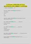 CVP Exam 3 UPDATED ACTUAL  QUESTIONS AND CORRECT ANSWERS