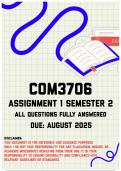 COM3706 Assignment 1 Semester 2 Memo &vert; Due August 2025