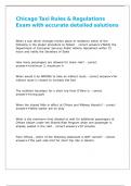 Chicago Taxi Rules & Regulations Exam with accurate detailed solutions