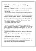 NUTR 280 Exam 1 Theimer Questions With Complete Solutions