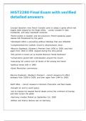 HIST2280 Final Exam with verified detailed answers