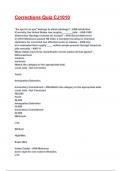 Corrections Quiz CJ1010 Exam 2025&sol;2026 Questions With Completed Solutions&period;
