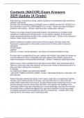 Contacts &lpar;NACOR&rpar; Exam Answers 2025 Update &lpar;A Grade&rpar;