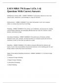 LSUS MBA 776 Exam 1 &lpar;Ch&period; 1-4&rpar; Questions With Correct Answers&period;