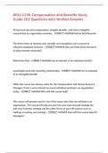 WGU C236 Compensation and Benefits Study Guide 202 Questions with Verified Answers&comma;100&percnt;CORRECT