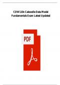 CDW110V CABOODLE DATA MODEL FUNDAMENTALS EXAM 2025 NEWEST COMPREHENSIVE QUESTIONS WITH DETAILED VERIFIED ANSWERS &lpar;100&percnt; CORRECT&rpar; UPDATED