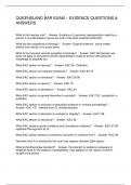 QUEENSLAND BAR EXAM &ndash; EVIDENCE QUESTIONS & ANSWERS