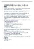 NACOR PREP Exam Rated A&plus; Brand New