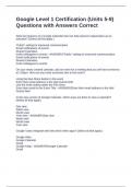 Google Level 1 Certification &lpar;Units 5-9&rpar; Questions with Answers Correct