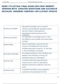 Exam &lpar;elaborations&rpar; NURS 170  