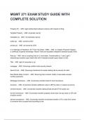 MGMT 271 EXAM STUDY GUIDE WITH COMPLETE SOLUTION