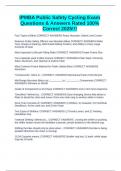 IPMBA Public Safety Cycling Exam Questions & Answers Rated 100&percnt; Correct 2025&excl;&excl;&excl;
