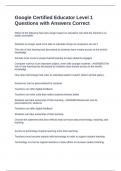 Google Certified Educator Level 1 Questions with Answers Correct