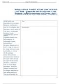 Exam &lpar;elaborations&rpar; Biology 1107 Lab Practical  