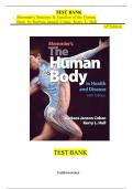 Test Bank Memmlers Structure and Function of the Human Body 14th Edition Cohen||ISBN NO-10,1496380509||ISBN NO-13,978-1496380500||Complete Guide A+||Latest Update 2025.