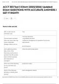 ACCT 303 Test 3 EXAM &lpar;2025&sol;2026&rpar; Updated&colon; EXAM QUESTIONS WITH ACCURATE ANSWERS &vert; GET IT RIGHT&excl;&excl;