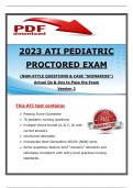 2023 ATI Pediatric Proctored Exam Version 2 &vert; NGN-Style Questions & Case Scenarios &vert; Actual Qs & Ans to Pass the Exam