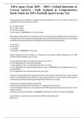 FIFA Agent Exam 2025 &ndash; 100&percnt; Verified Questions & Correct Answers &vert; Fully Updated & Comprehensive Study Guide for FIFA Football Agent License Test&period;