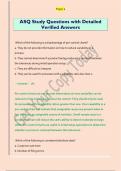 ASQ Study Questions with Detailed  Verified Answers