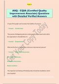 ASQ - CQIA &lpar;Certified Quality  Improvement Associate&rpar; Questions  with Detailed Verified Answers