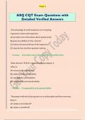 ASQ CQT Exam Questions with  Detailed Verified Answers 