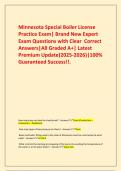 Minnesota Special Boiler License Practice Exam&vert; Brand New Expert Exam Questions with Clear  Correct Answers&vert;All Graded A&plus;&vert; Latest Premium Update&lpar;2025-2026&rpar;&vert;100&percnt; Guaranteed Success&excl;&excl;&period;