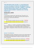 NUR 4500 MED SURG EXAMS 1- 8&comma; CHAPTER 66-89  ACTUAL EXAMS&vert;&vert; ACCURATE AND FREQUENTLY  TESTED QUESTIONS AND 100&percnt; CORRECT ANSWERS  WITH RATIONALES&vert;&vert; LATEST AND COMPLETE  UPDATE WITH EXPERT VERIFIED SOLUTIONS&vert;&vert;  SURE PASS&excl;&excl;