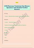 CVS Pharmacy Technician Fast Movers  Questions with Detailed Verified  Answers 