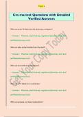 Cvs ma test Questions with Detailed  Verified Answers