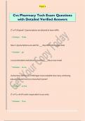 Cvs Pharmacy Tech Exam Questions  with Detailed Verified Answers