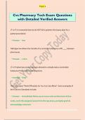 Cvs Pharmacy Tech Exam Questions  with Detailed Verified Answers 